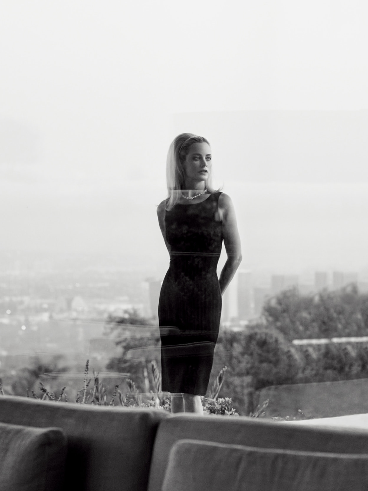 Model with Los Angels views as the backdrop 